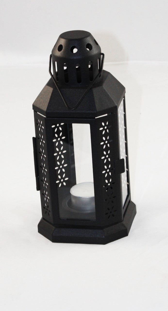 5 Pack of Black Metal Miners Lantern Summer Wedding Home Party Room Balconey Deck Decoration 21cm Tealight Candle Payday Deals