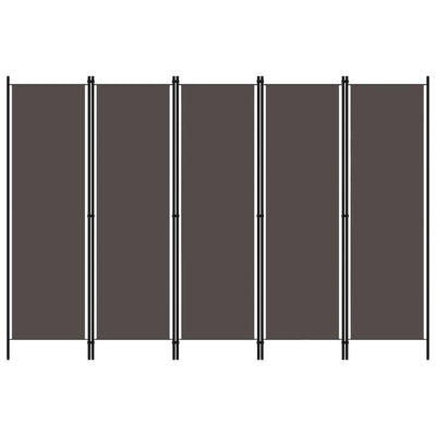 5-Panel Room Divider Anthracite 250x180 cm