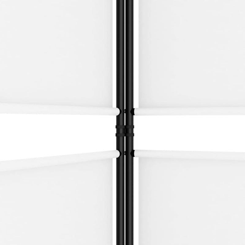 5-Panel Room Divider White 250x200 cm Fabric Payday Deals