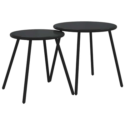 5 Piece Balcony Furniture Set with Cushions Black Steel Payday Deals