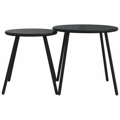 5 Piece Balcony Furniture Set with Cushions Black Steel Payday Deals