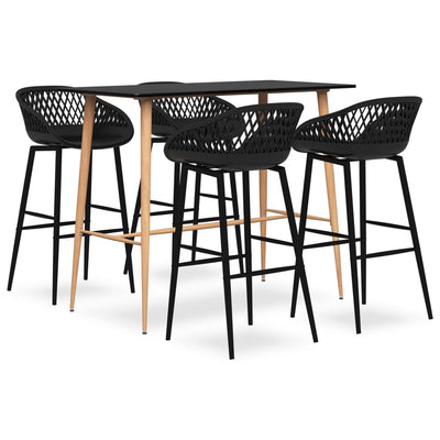 5 Piece Bar Set Black Payday Deals