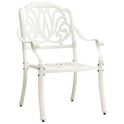 5 Piece Bistro Set Cast Aluminium White Payday Deals