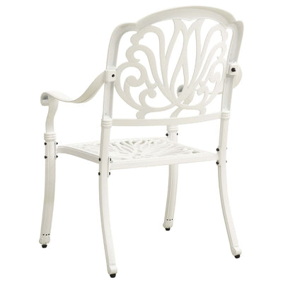 5 Piece Bistro Set Cast Aluminium White Payday Deals