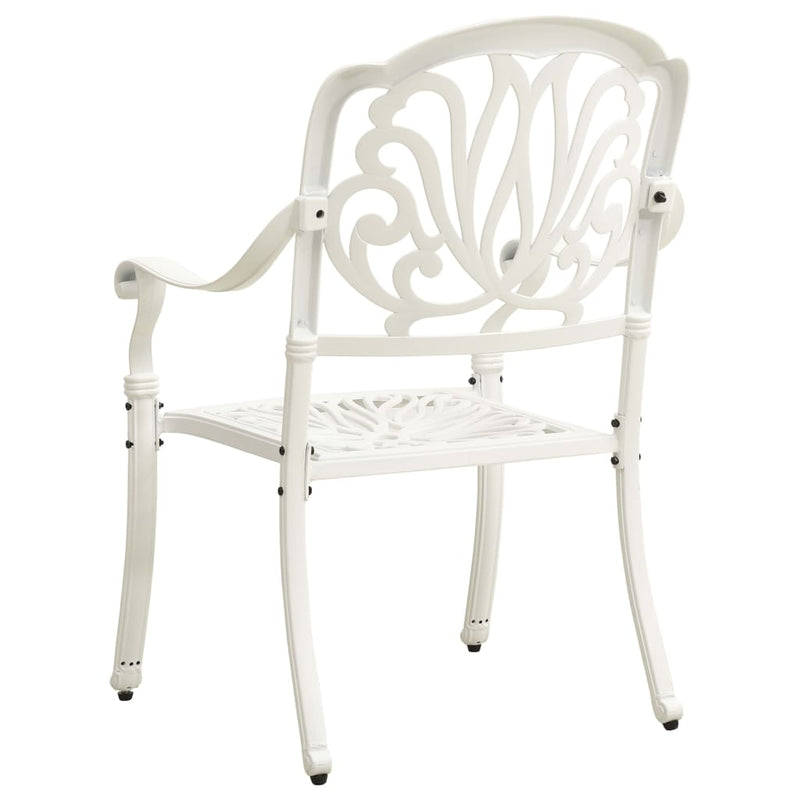 5 Piece Bistro Set Cast Aluminium White Payday Deals