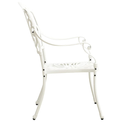 5 Piece Bistro Set Cast Aluminium White Payday Deals