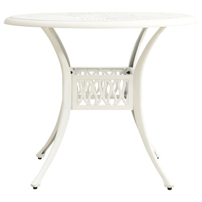 5 Piece Bistro Set Cast Aluminium White Payday Deals