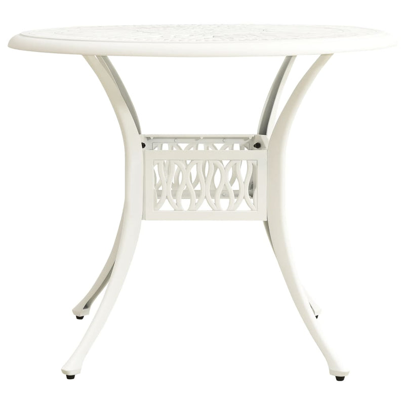5 Piece Bistro Set Cast Aluminium White Payday Deals