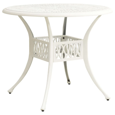 5 Piece Bistro Set Cast Aluminium White Payday Deals