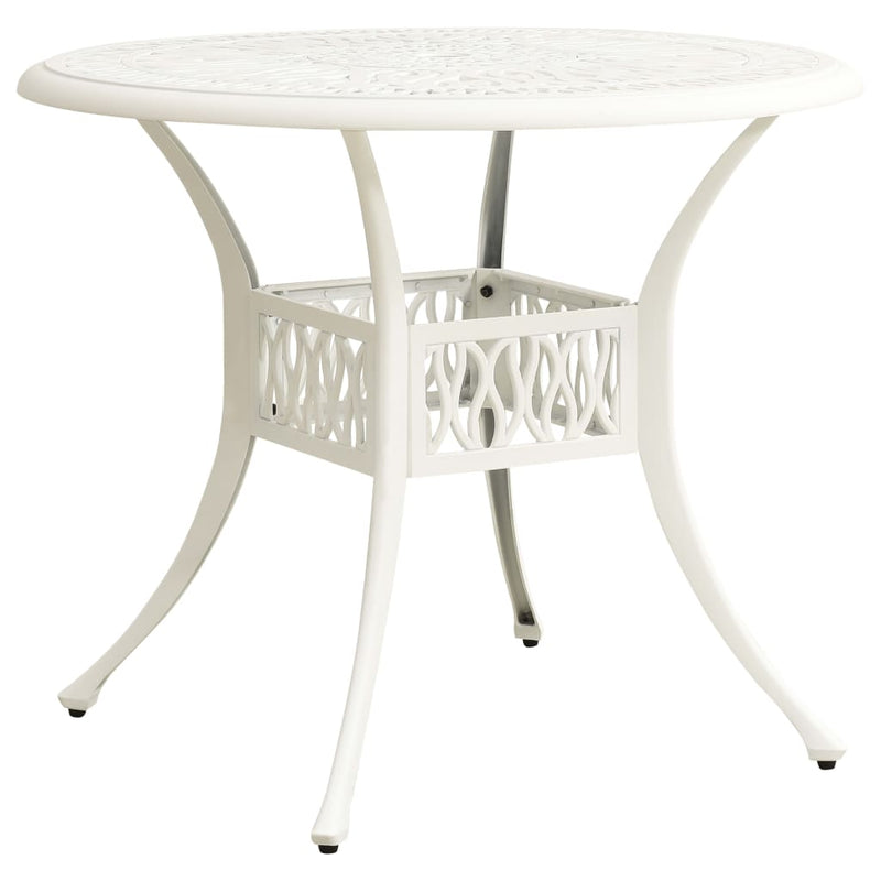 5 Piece Bistro Set Cast Aluminium White Payday Deals