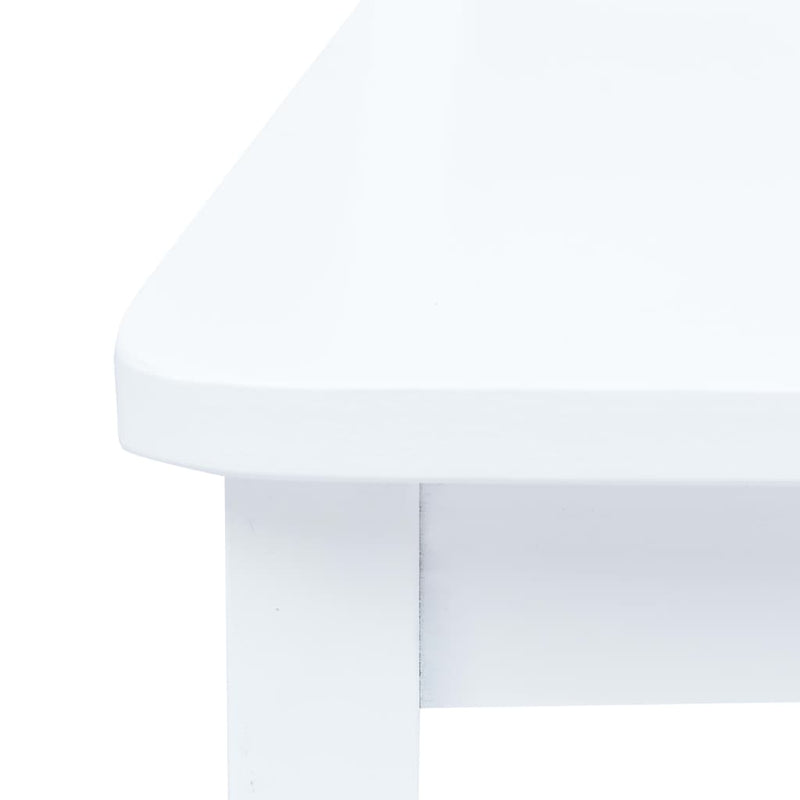 5 Piece Dining Set Solid Rubber Wood White Payday Deals