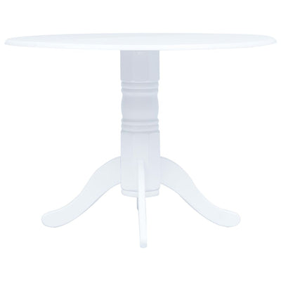 5 Piece Dining Set Solid Rubber Wood White Payday Deals