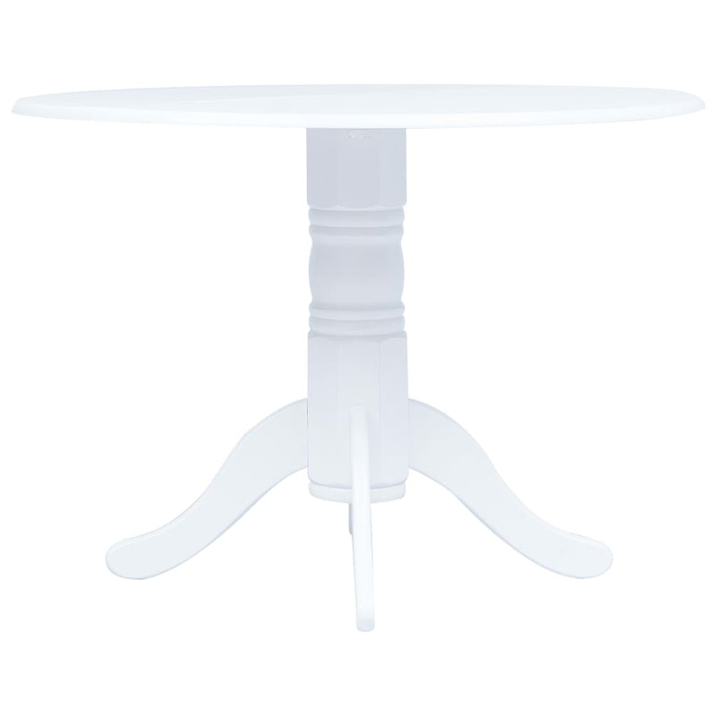5 Piece Dining Set Solid Rubber Wood White Payday Deals