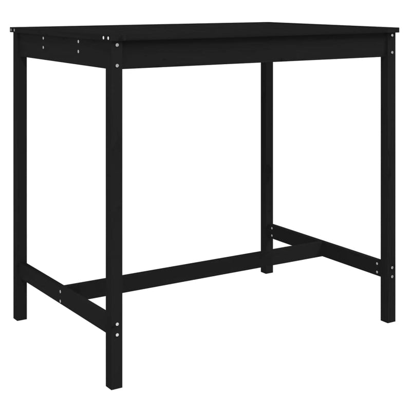 5 Piece Garden Bar Set Black Solid Wood Pine Payday Deals