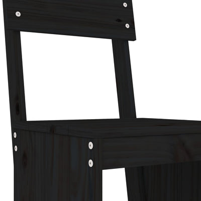 5 Piece Garden Bar Set Black Solid Wood Pine Payday Deals