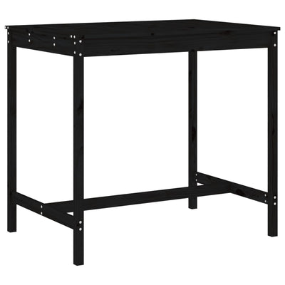 5 Piece Garden Bar Set Black Solid Wood Pine Payday Deals