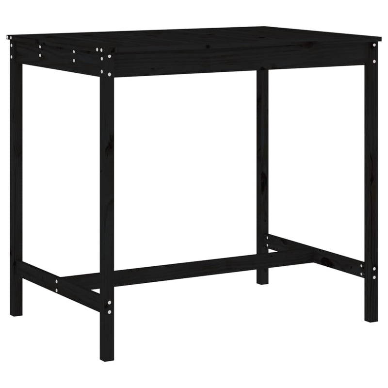 5 Piece Garden Bar Set Black Solid Wood Pine Payday Deals