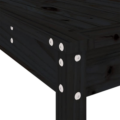 5 Piece Garden Bar Set Black Solid Wood Pine Payday Deals