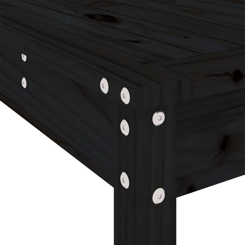 5 Piece Garden Bar Set Black Solid Wood Pine Payday Deals