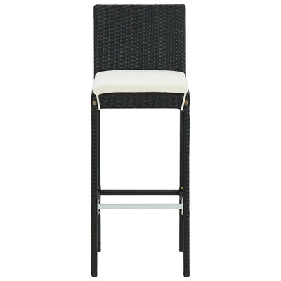 5 Piece Garden Bar Set with Cushions Black Payday Deals