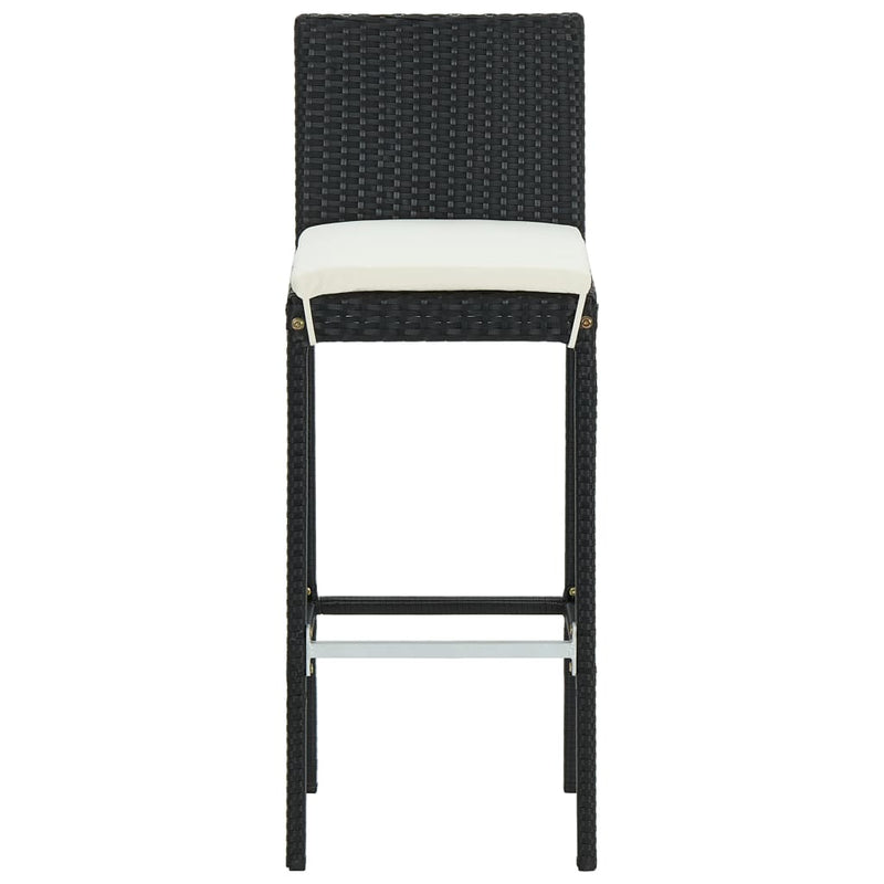 5 Piece Garden Bar Set with Cushions Black Payday Deals