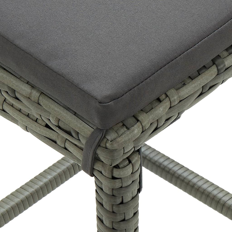 5 Piece Garden Bar Set with Cushions Grey Payday Deals