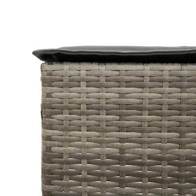 5 Piece Garden Bar Set with Cushions Grey Poly Rattan Payday Deals