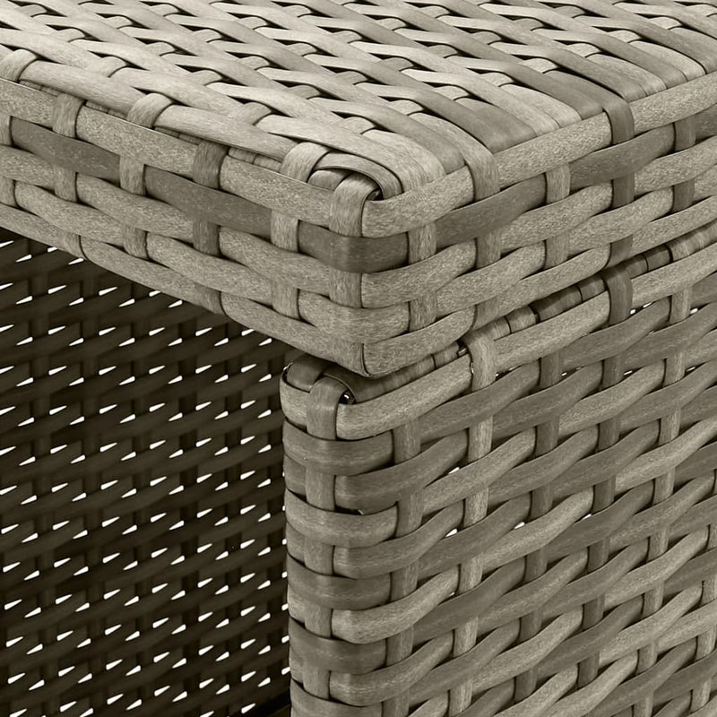5 Piece Garden Bar Set with Cushions Grey Poly Rattan Payday Deals
