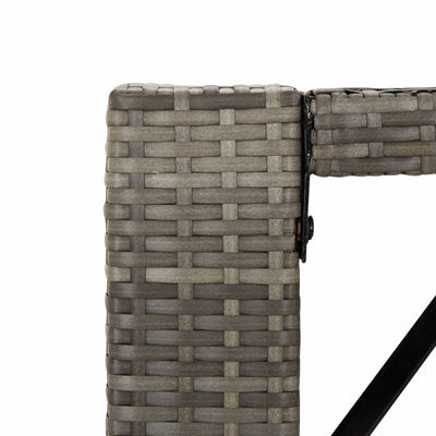5 Piece Garden Bar Set with Cushions Grey Poly Rattan Payday Deals