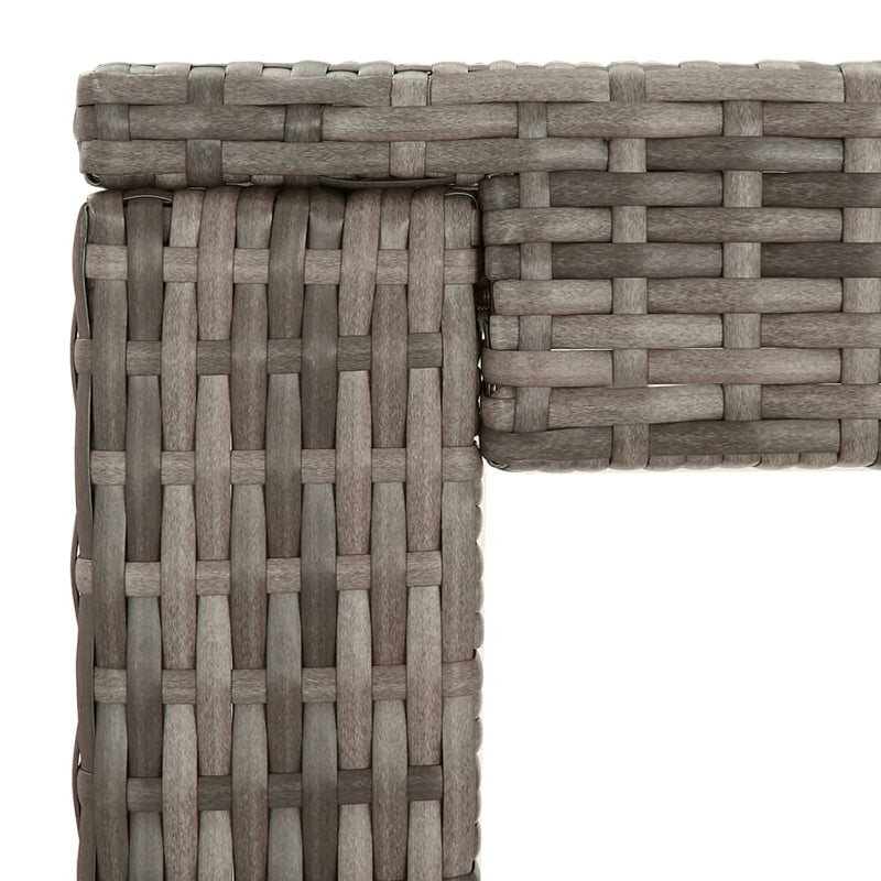 5 Piece Garden Bar Set with Cushions Grey Poly Rattan Payday Deals