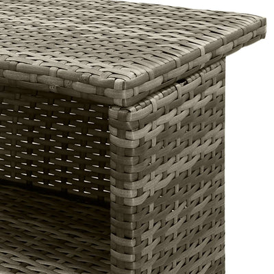 5 Piece Garden Bar Set with Cushions Grey Poly Rattan Payday Deals