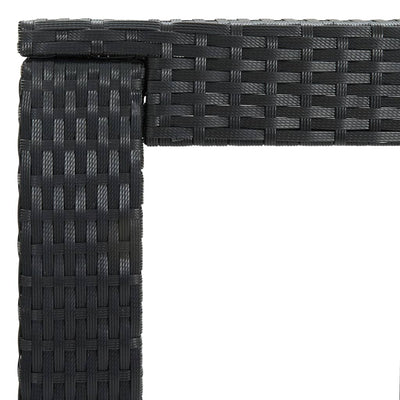 5 Piece Garden Bar Set with Cushions Poly Rattan Black Payday Deals
