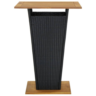 5 Piece Garden Bar Set with Cushions Poly Rattan Black Payday Deals