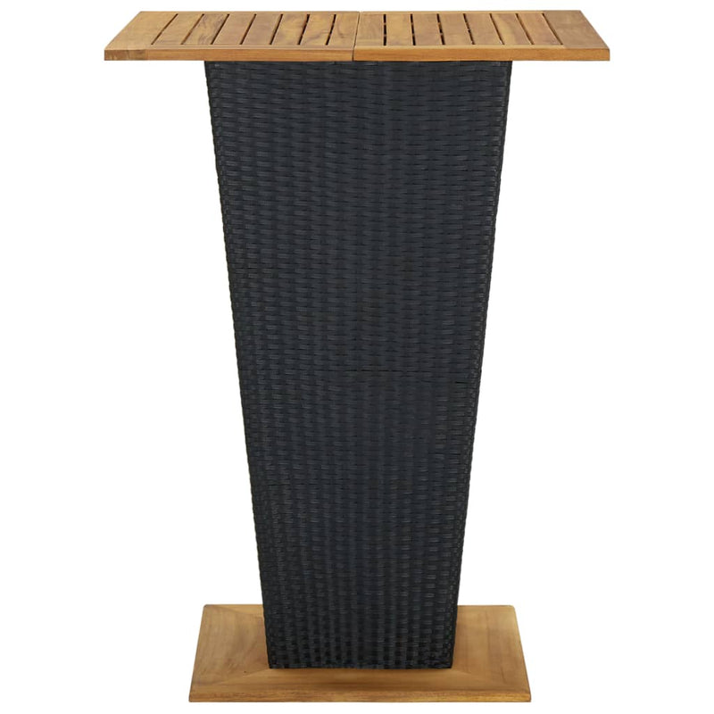 5 Piece Garden Bar Set with Cushions Poly Rattan Black Payday Deals