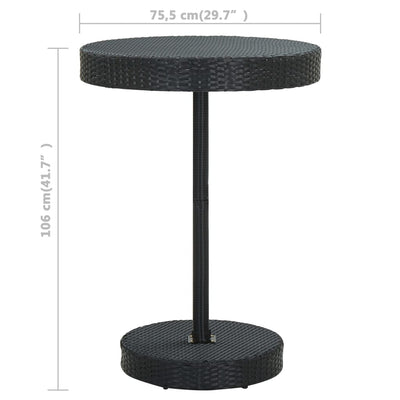 5 Piece Garden Bar Set with Cushions Poly Rattan Black Payday Deals