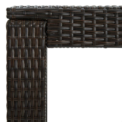 5 Piece Garden Bar Set with Cushions Poly Rattan Brown Payday Deals