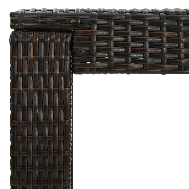 5 Piece Garden Bar Set with Cushions Poly Rattan Brown Payday Deals