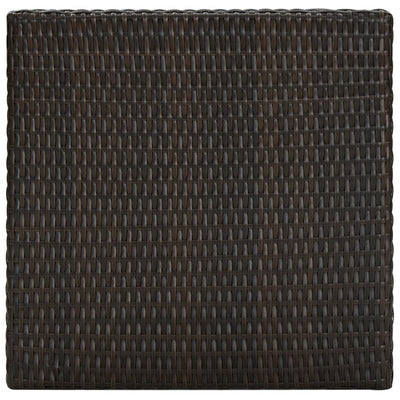 5 Piece Garden Bar Set with Cushions Poly Rattan Brown Payday Deals
