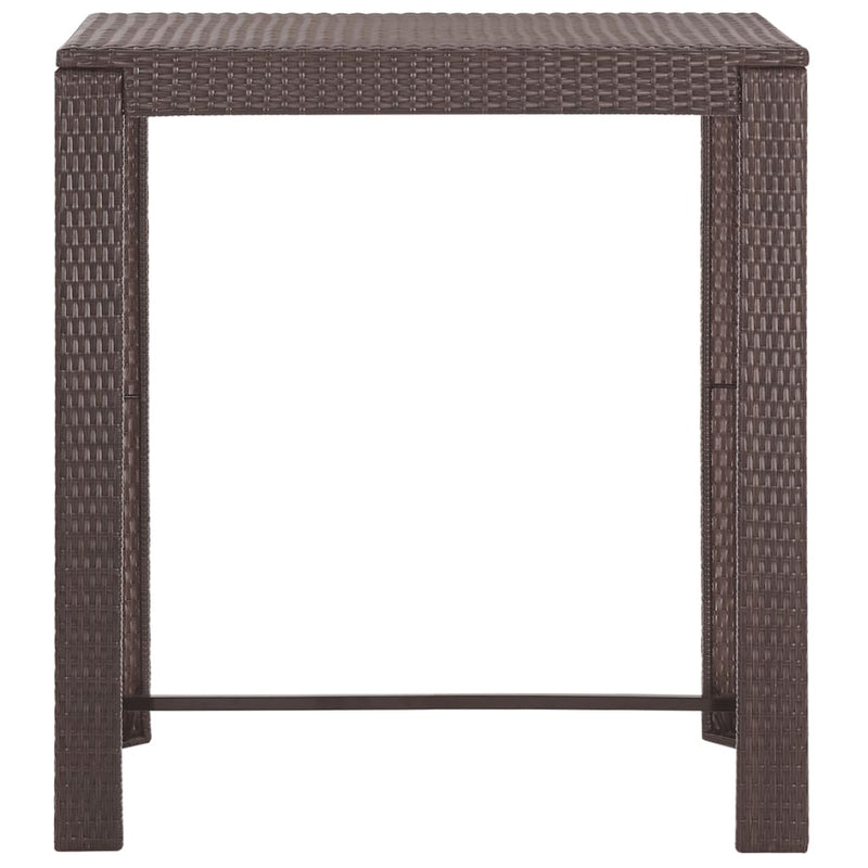 5 Piece Garden Bar Set with Cushions Poly Rattan Brown Payday Deals