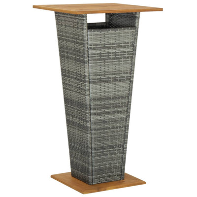 5 Piece Garden Bar Set with Cushions Poly Rattan Grey Payday Deals