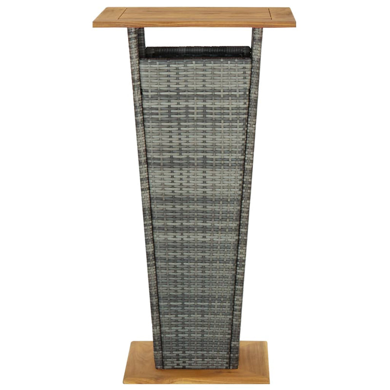 5 Piece Garden Bar Set with Cushions Poly Rattan Grey Payday Deals