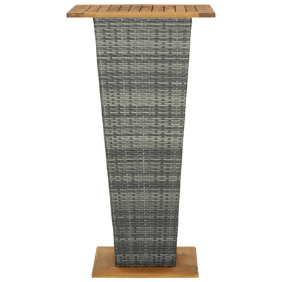 5 Piece Garden Bar Set with Cushions Poly Rattan Grey Payday Deals