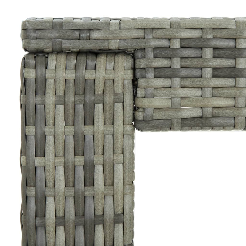 5 Piece Garden Bar Set with Cushions Poly Rattan Grey Payday Deals