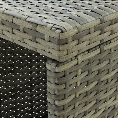 5 Piece Garden Bar Set with Cushions Poly Rattan Grey Payday Deals