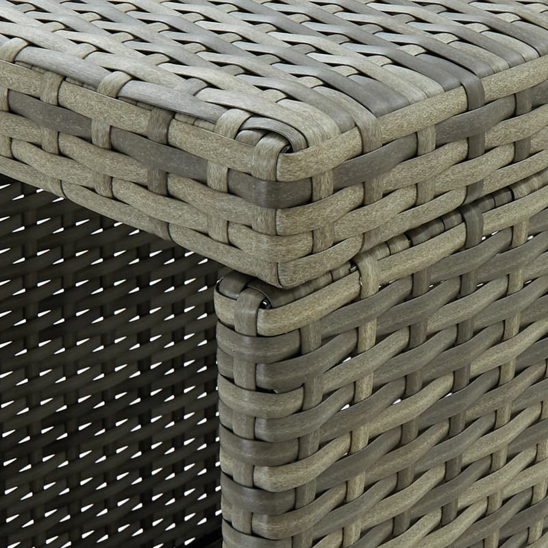5 Piece Garden Bar Set with Cushions Poly Rattan Grey Payday Deals