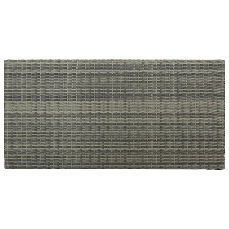 5 Piece Garden Bar Set with Cushions Poly Rattan Grey Payday Deals