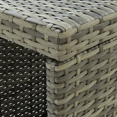 5 Piece Garden Bar Set with Cushions Poly Rattan Grey Payday Deals