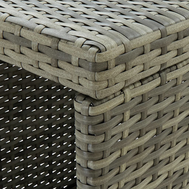 5 Piece Garden Bar Set with Cushions Poly Rattan Grey Payday Deals