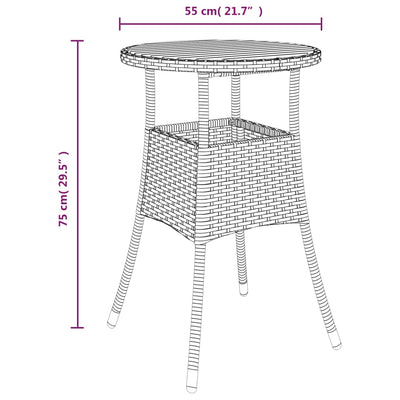 5 Piece Garden Bistro Set with Cushions Grey Poly Rattan Payday Deals