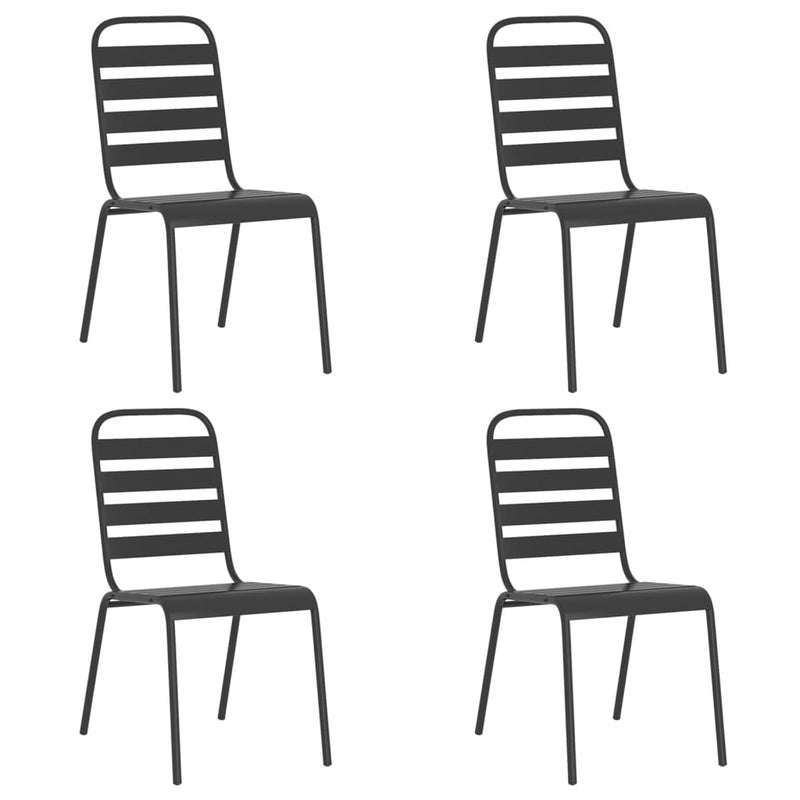 5 Piece Garden Dining Set Anthracite Steel Payday Deals